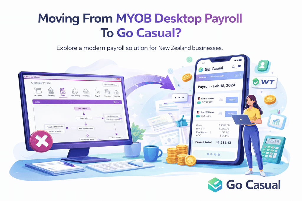MYOB desktop payroll coming to an end: is Go Casual a good payroll alternative?